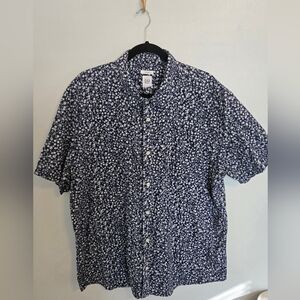 GAP Men's Navy Floral Button Down Shirt